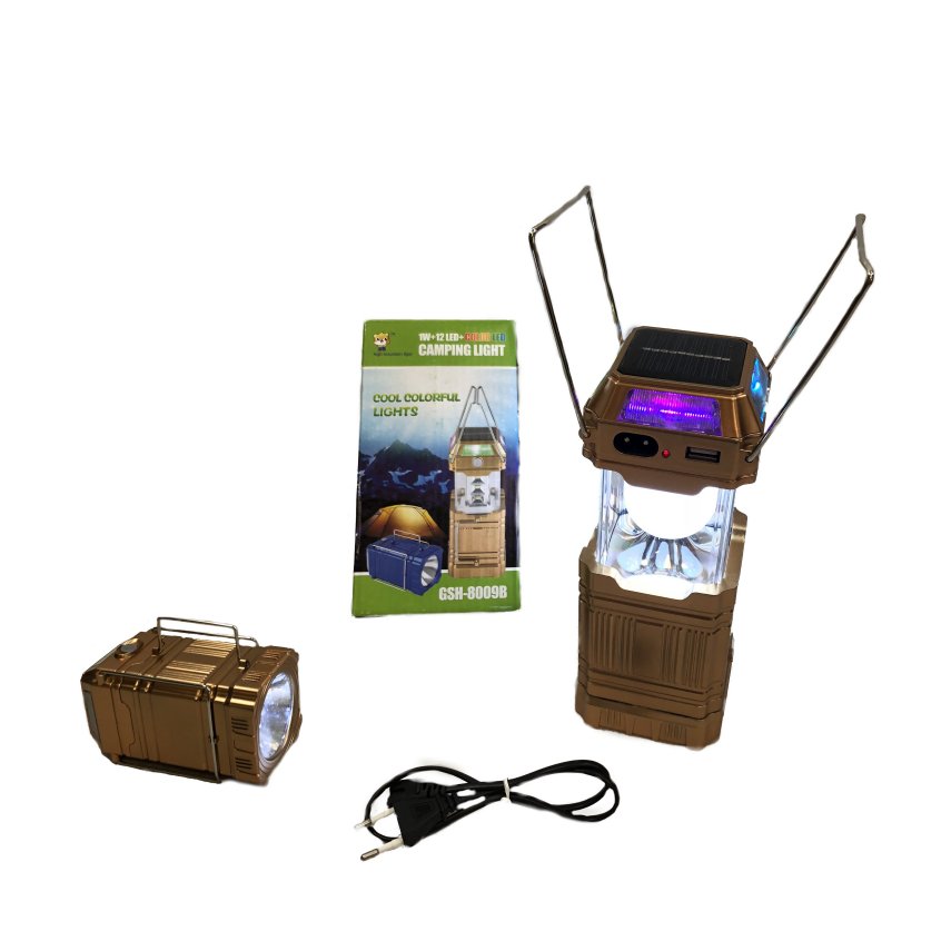 ''5.5'''' Solar Collapsible Camping Lantern and FLASHLIGHT''
